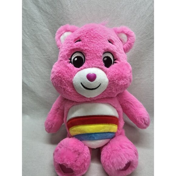 Care Bears Other - Care Bears Unlock the Magic Cheer Bear 14" Plush Pink Rainbow Stuffed Animal
